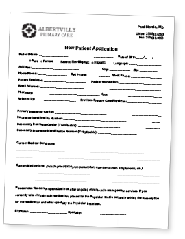 Marshall Family Medicine New Patient Paperwork